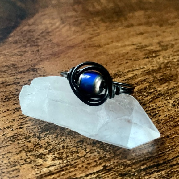 Goth Mood Handcrafted Ring - Picture 2 of 6